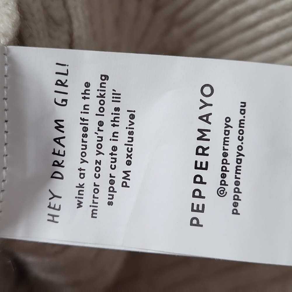 💛 NWOT Peppermayo Cream Ribbed 100% cotton‎ Cardigan. Size M/L - Picture 8 of 11